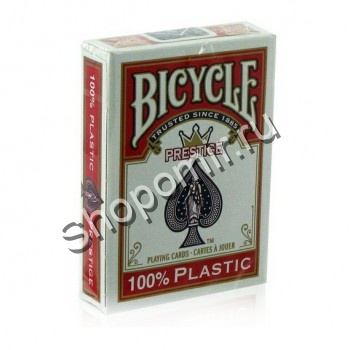 Карты Bicycle Prestige red 100% пластик