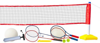 Набор для волейбола, тенниса, бадминтона с регулируемой по высоте сеткой «Prazer 3 в 1» (полный набо