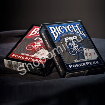 Карты Bicycle Pro PokerPeek Blue