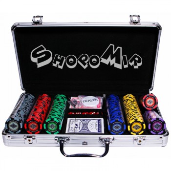 Покерный набор "Premium" 300 фишек в металлическом кейсе