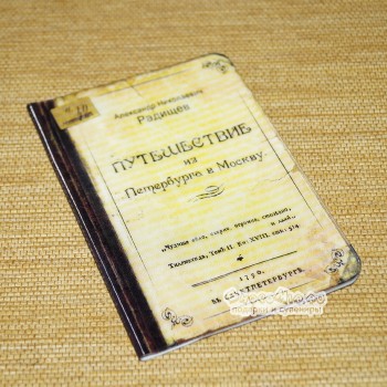 Обложка для паспорта "Путешестви из Петербурга в Москву" пластик	