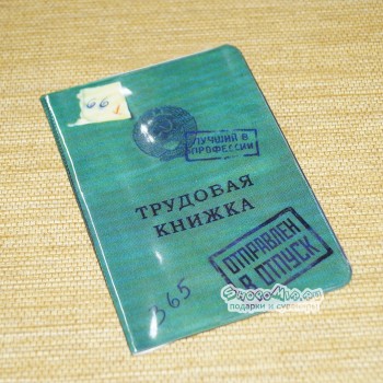Обложка для паспорта "Трудовая книжка" пластик	