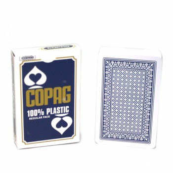 Карты "Copag Regular Face", 100% пластик, синяя рубашка