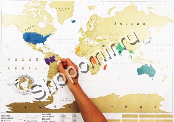 Скретч-карта Покорение мира на русском языке